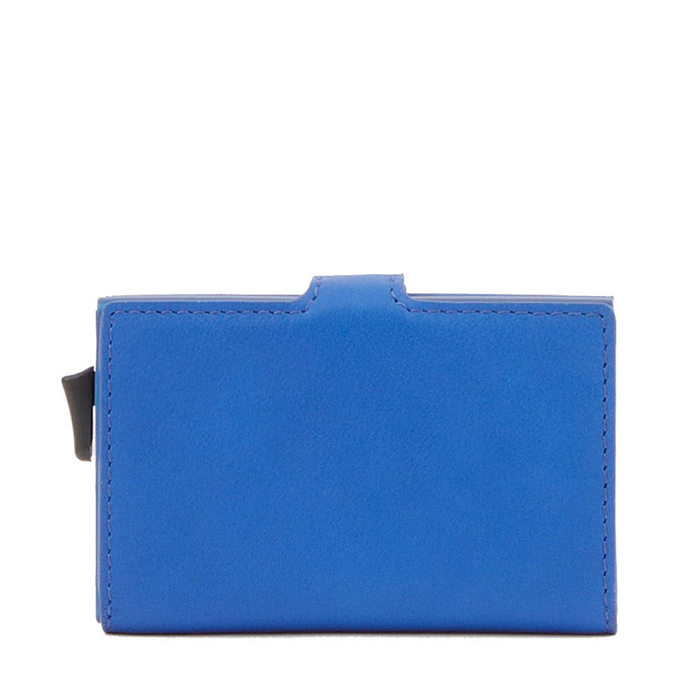 Portacarte PIQUADRO in Pelle e Alluminio con RFID in Pelle Blu Linea Alvar - PP5649S128R