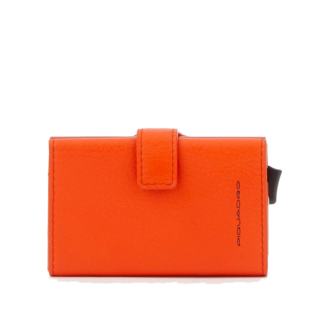 Portacarte PIQUADRO in Pelle e Alluminio con RFID in Pelle Rossa Linea Alvar - PP5649S128R
