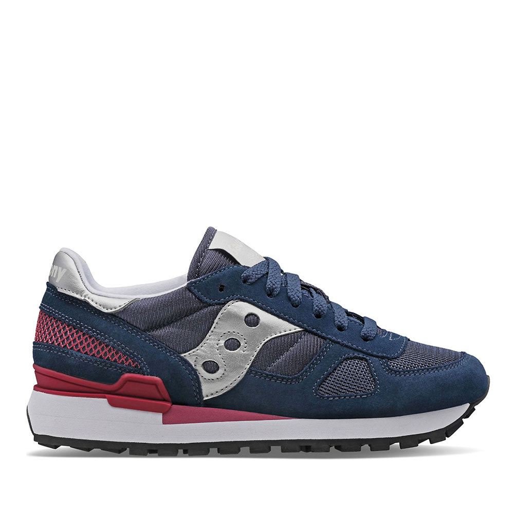 Scarpe Donna Saucony Sneakers Shadow Original Navy Silver a sconto Cuoieriashop