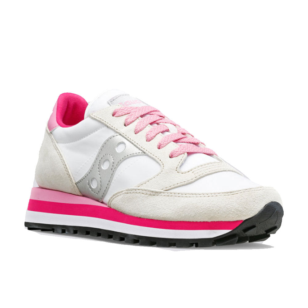 Scarpe Donna Saucony Sneakers Jazz Triple White - Grey - Pink