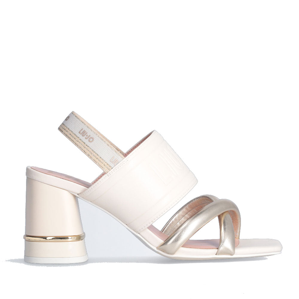 Scarpe Donna LIU JO Nice 11 Sandali Bianchi con Tacco Largo