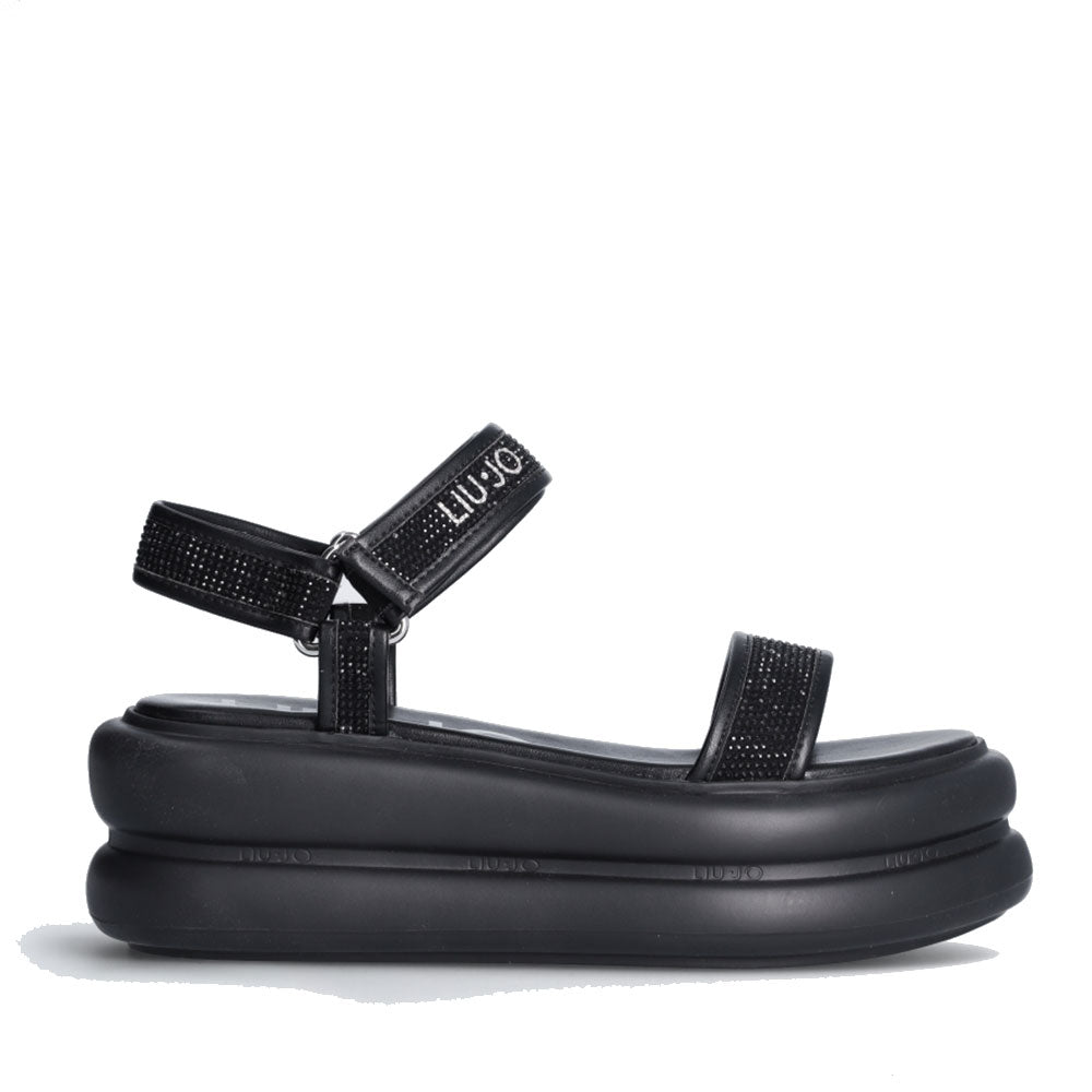 Scarpe Donna LIU JO Sandali Platform Aria 03 con Strass colore Nero
