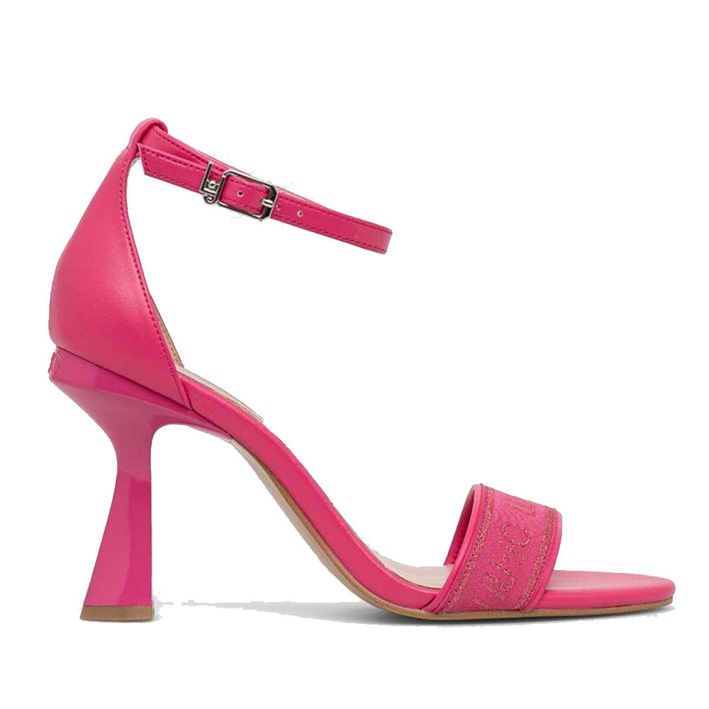 Scarpe Donna LIU JO Lisa 12 Sandali con Tacco e Fascia Logata colore Gum
