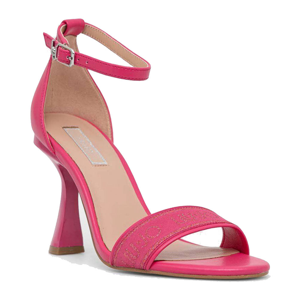 Scarpe Donna LIU JO Lisa 12 Sandali con Tacco e Fascia Logata colore Gum