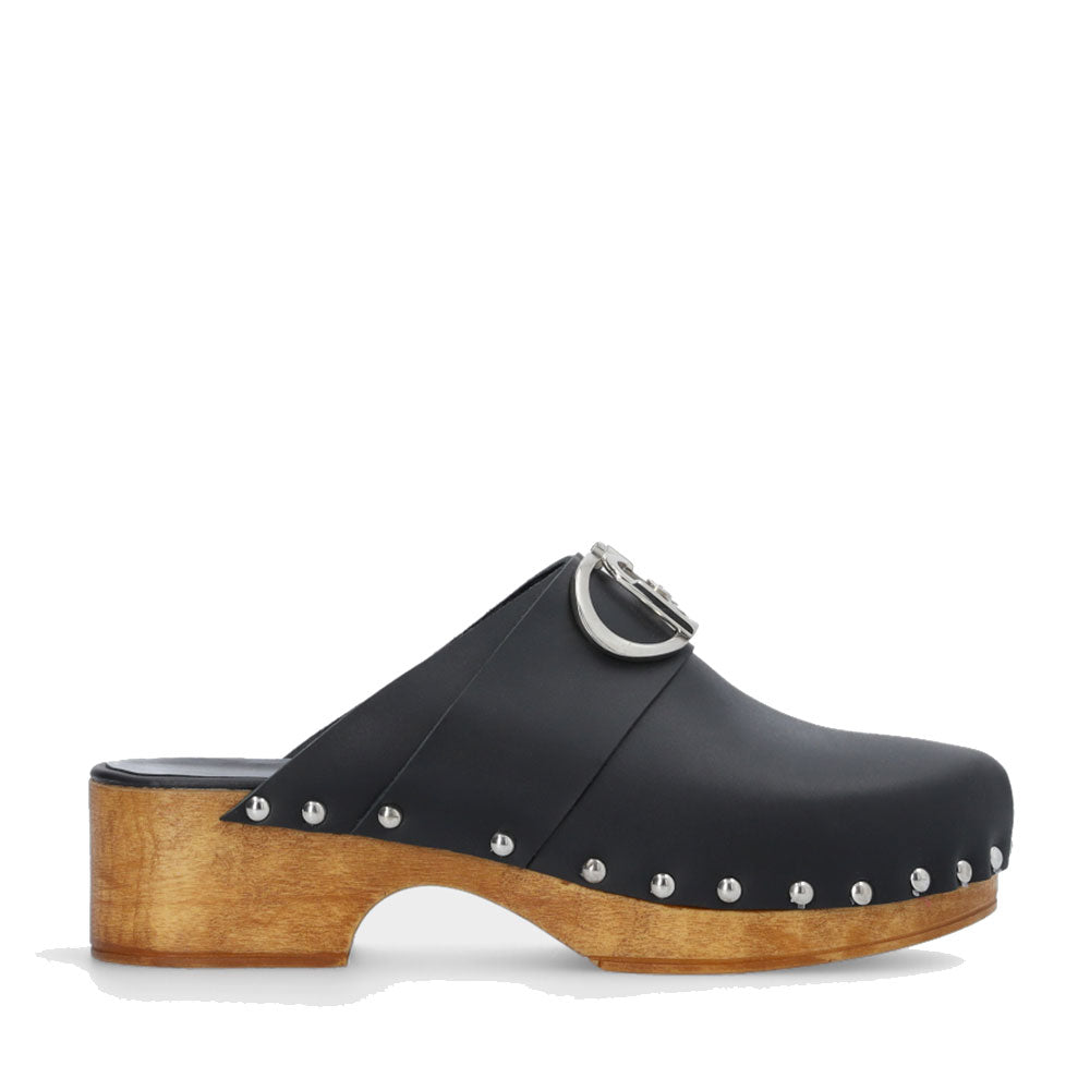 Scarpe Donna LIU JO Olga 04 Sabot in Pelle Nera