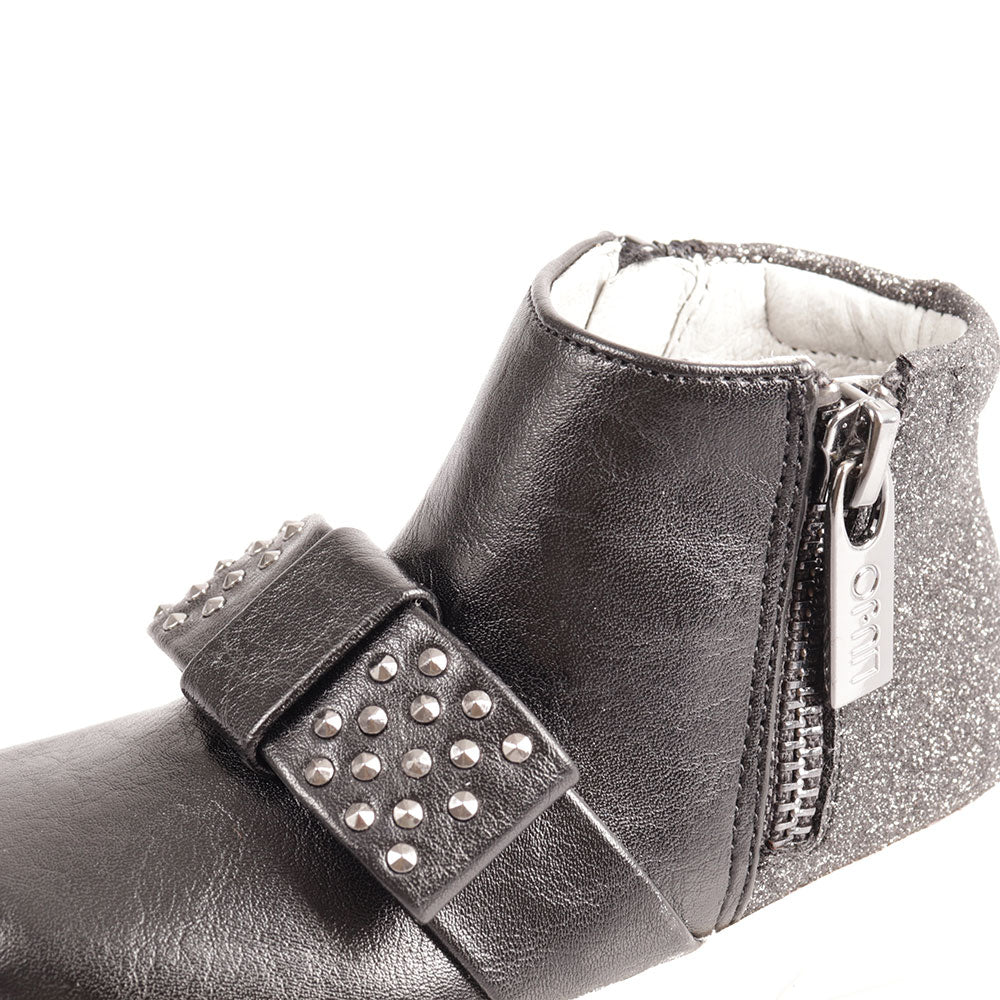 Scarpe Bambina LIU JO linea Sarah 27 Sneakers Alte Nere con Fiocco