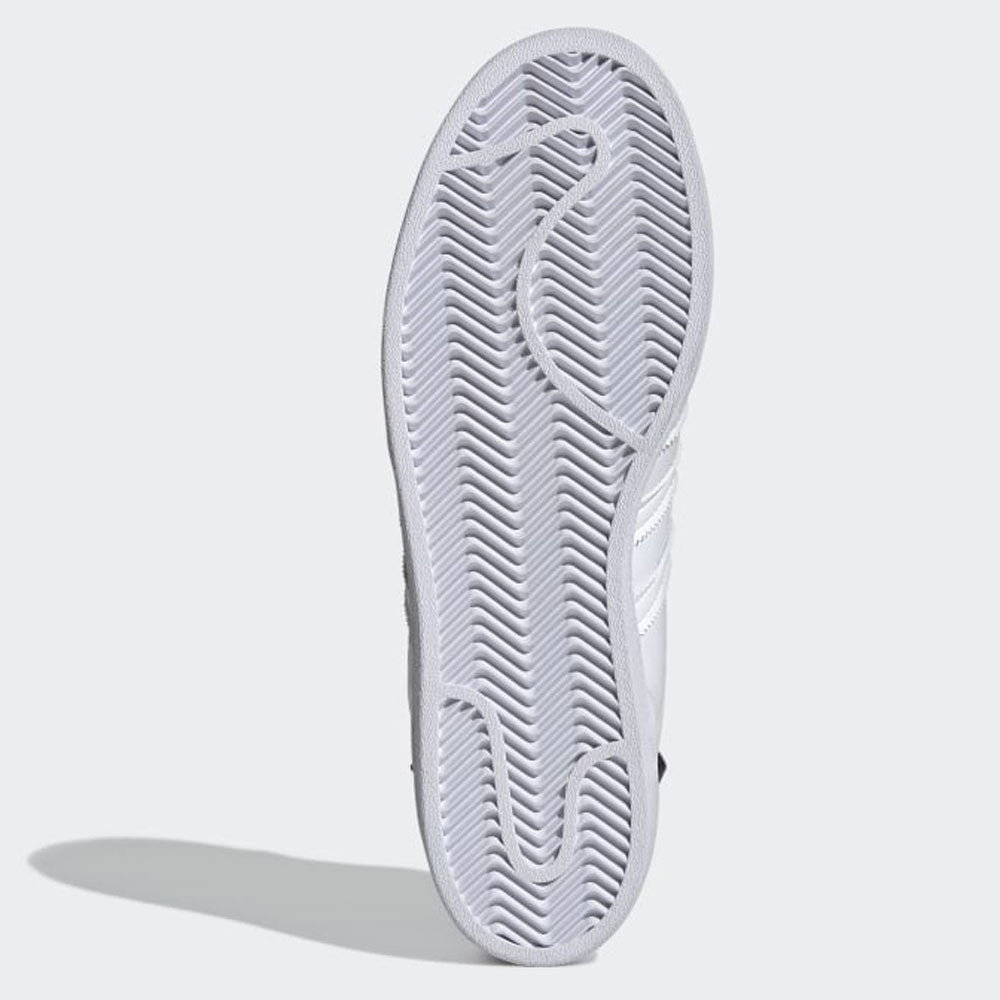 Scarpe Uomo ADIDAS Sneakers linea Superstar in Pelle Sintetica colore Bianco e Nero con Scritte Laterali