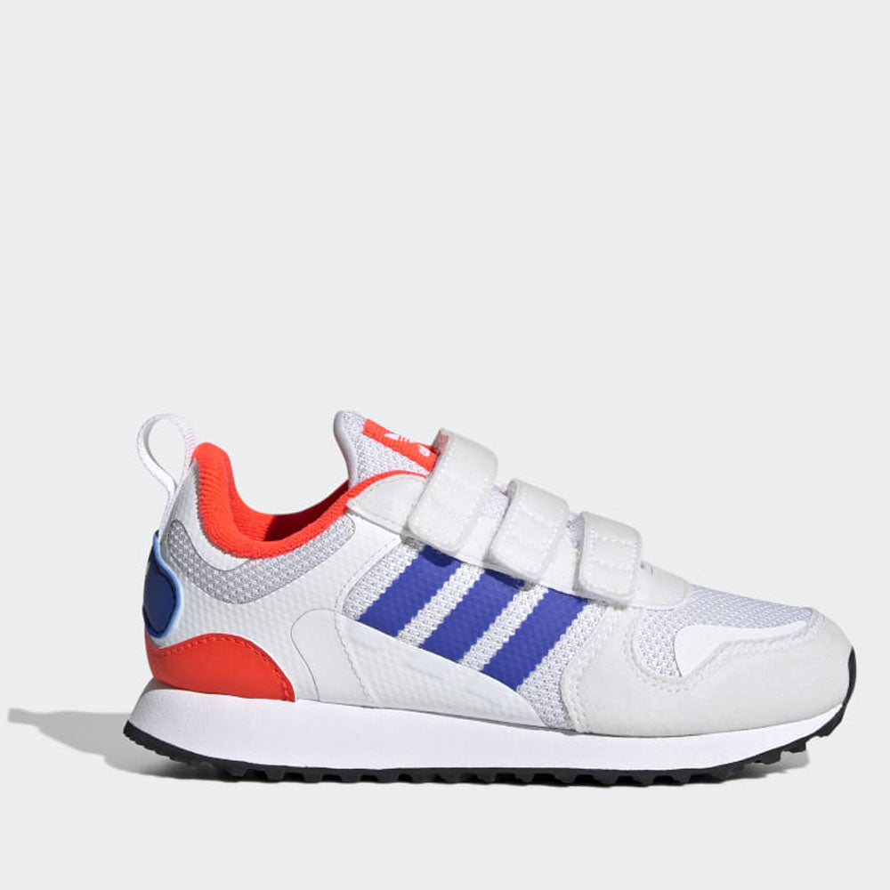 Scarpe Bambino ADIDAS Sneakers linea ZX 700 HD colore Bianco Blu e Rosso a sconto Cuoieriashop