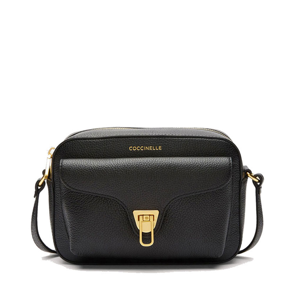 COCCINELLE SOFT BEAT LINIE
Damen-Umhängetasche aus schwarzer Leder