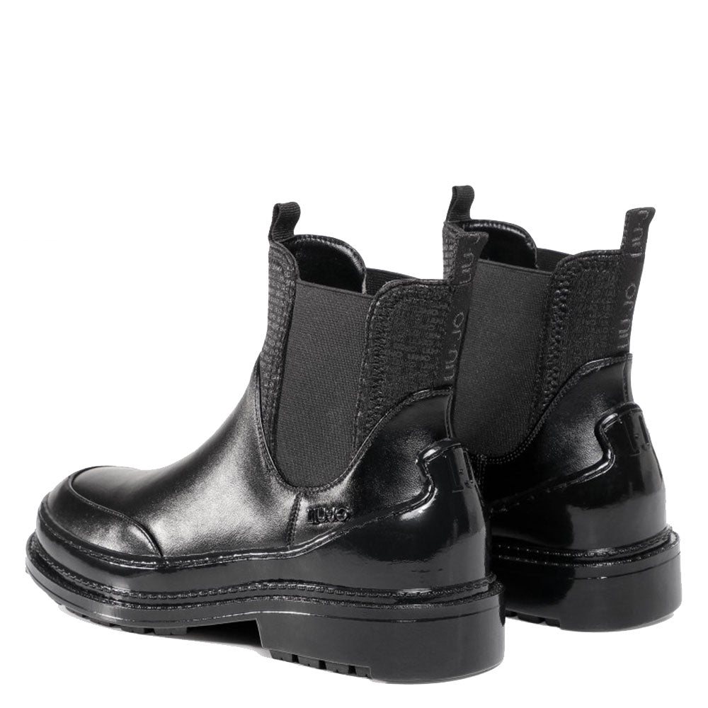 Scarpe Donna LIU JO Stivaletti Beatles in Pelle Nero