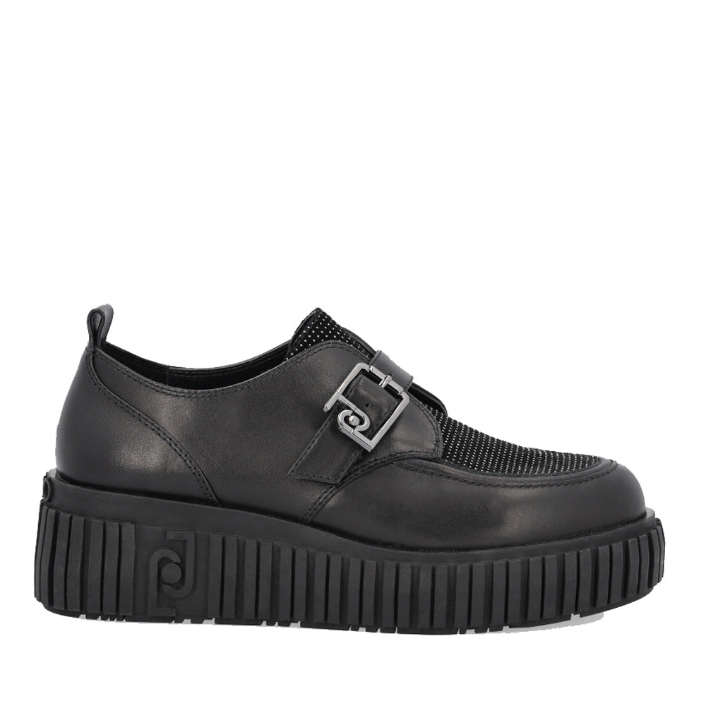 Scarpe Donna LIU JO Scarpe Basse in Pelle Nera con Glitter a sconto Cuoieriashop