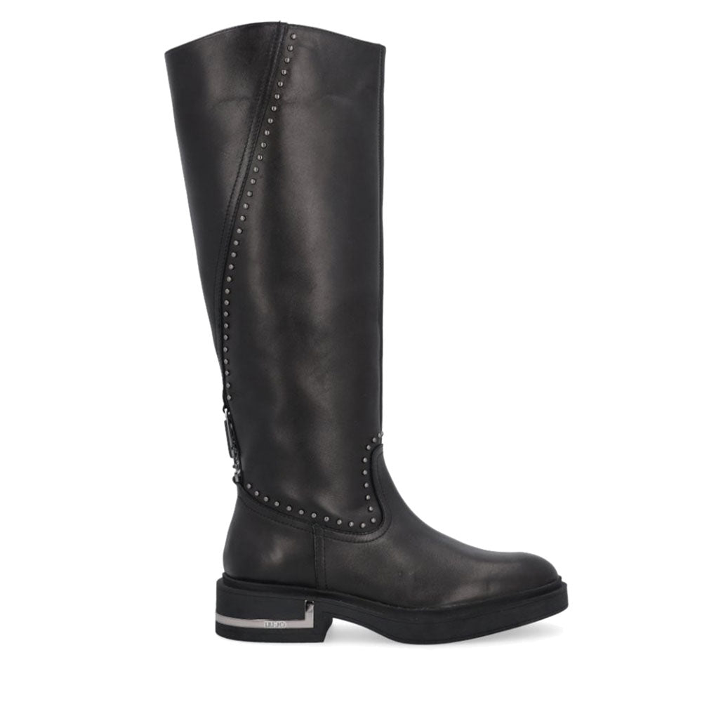 Scarpe Donna LIU JO Stivali Alti Gabrielle 03 in Pelle Nera