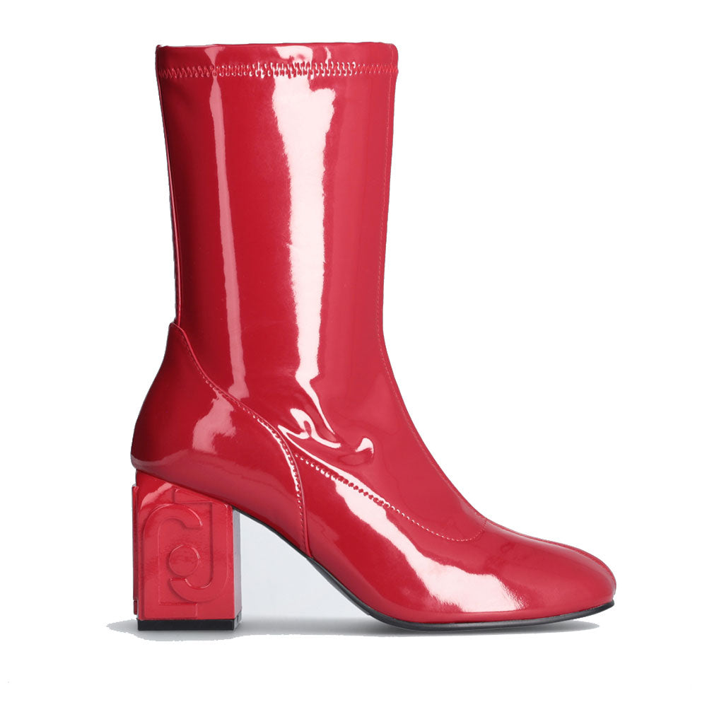 Lackierte Damenstiefel Damenstiefel Outlet Reißverschluss Damen