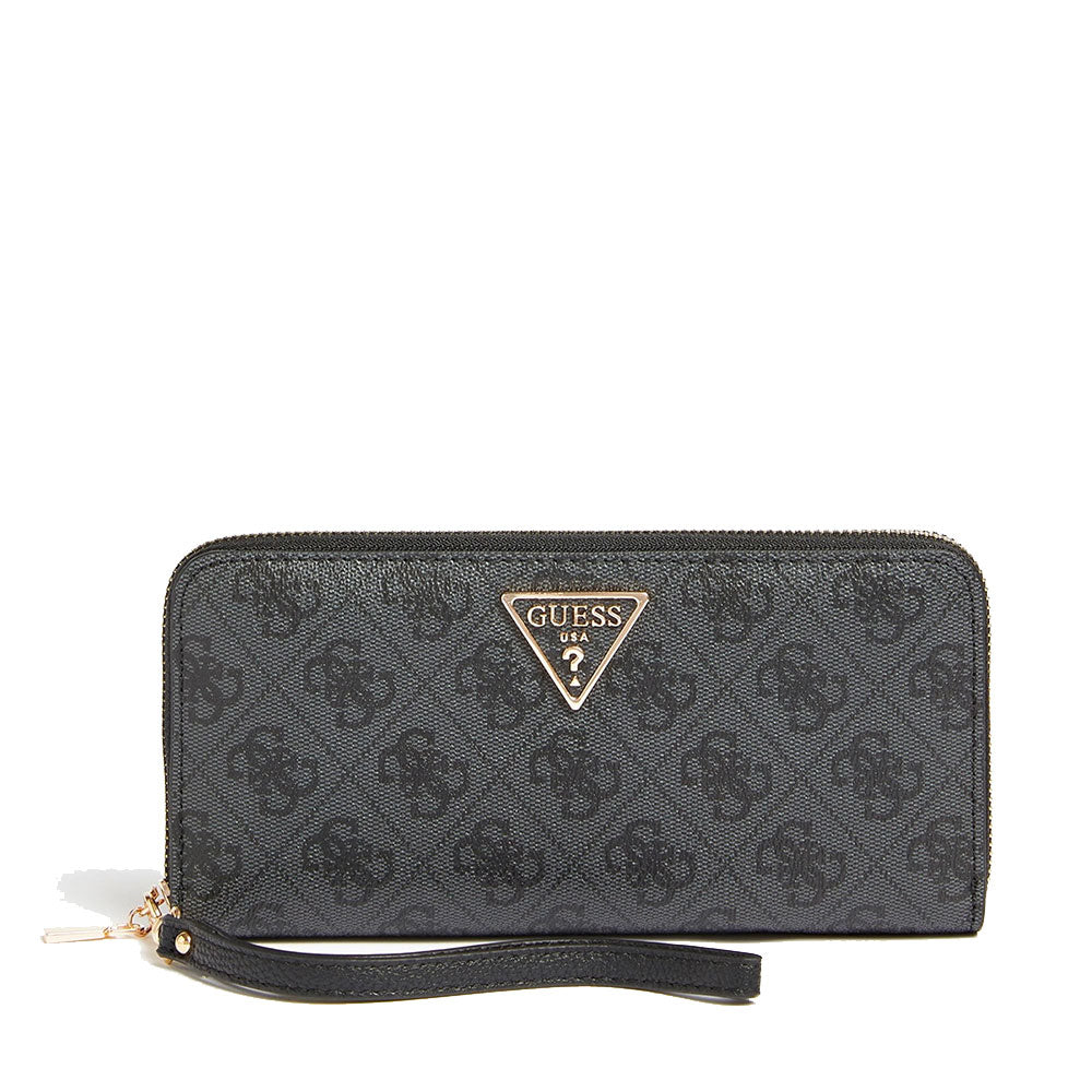 Portafoglio GUESS Chiuso con Zip Linea Laurel colore Coal Logo