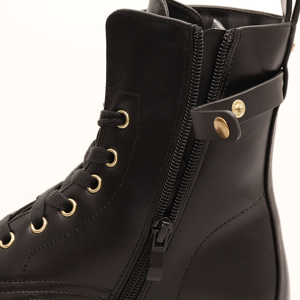 Scarpe Donna GUESS a Stivaletto con Fascia Logata Oro Colore Nero