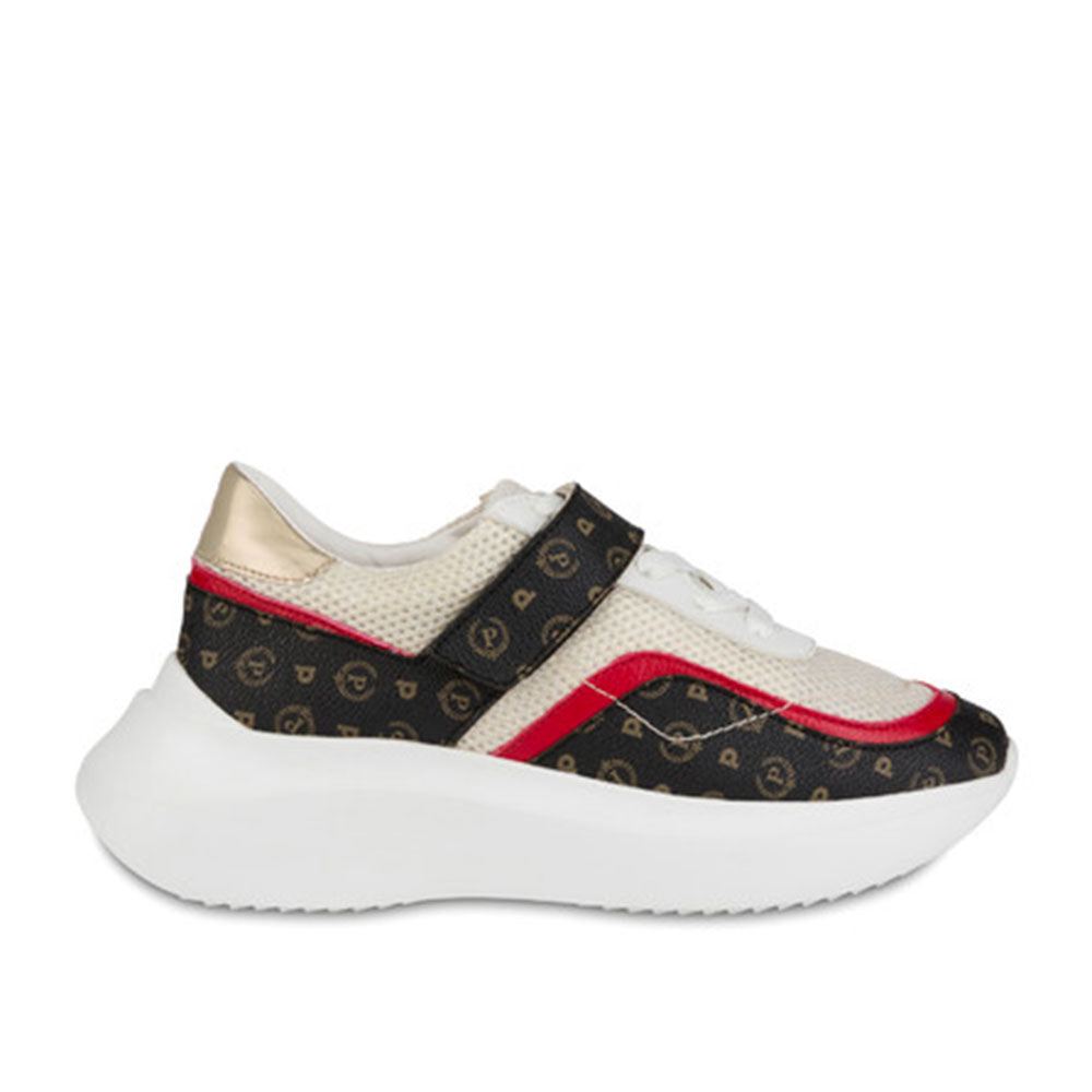Scarpe Donna POLLINI Sneakers Linea Heritage Bianco con Dettaglio