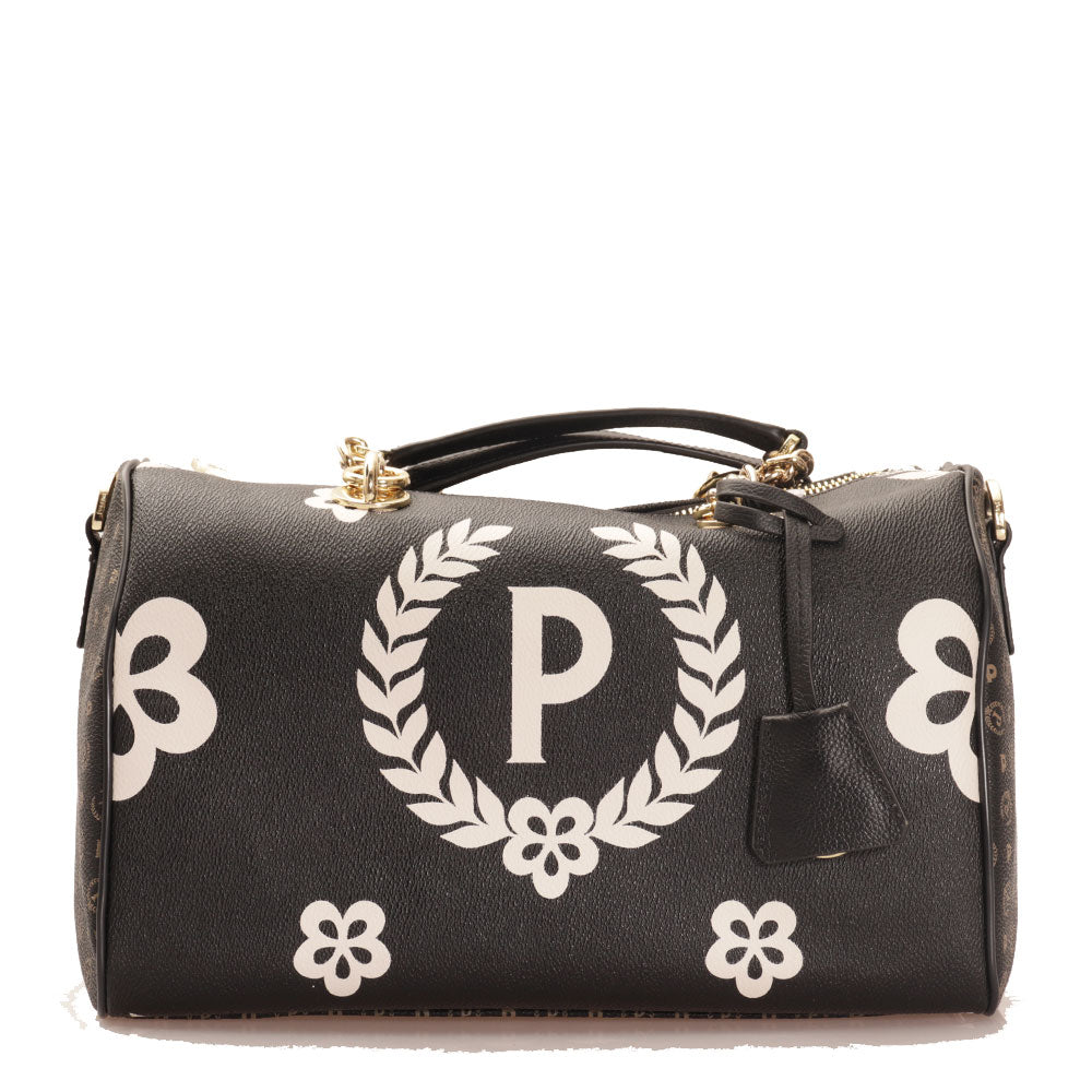 Borsa Donna Bauletto POLLINI linea New Macro Heritage Nero e