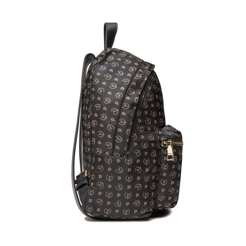 Zaino Donna POLLINI Linea Heritage in Tessuto Soft Nero