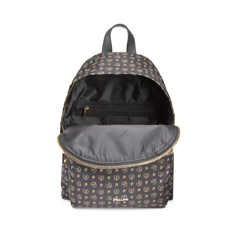 Zaino Donna POLLINI Linea Heritage in Tessuto Soft Nero