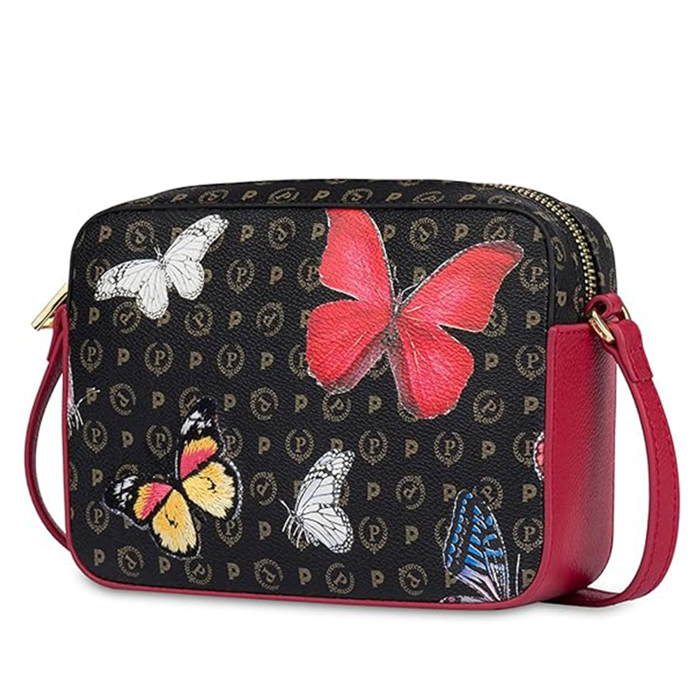 Borsa Donna a Tracolla POLLINI linea Heritage Butterfly Nero e Rosso