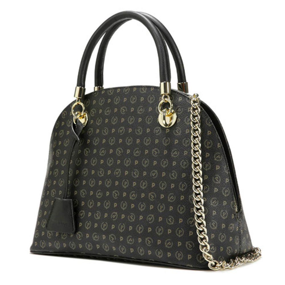 POLLINI Damenhandtasche Heritage Line Logo Classic Schwarz
