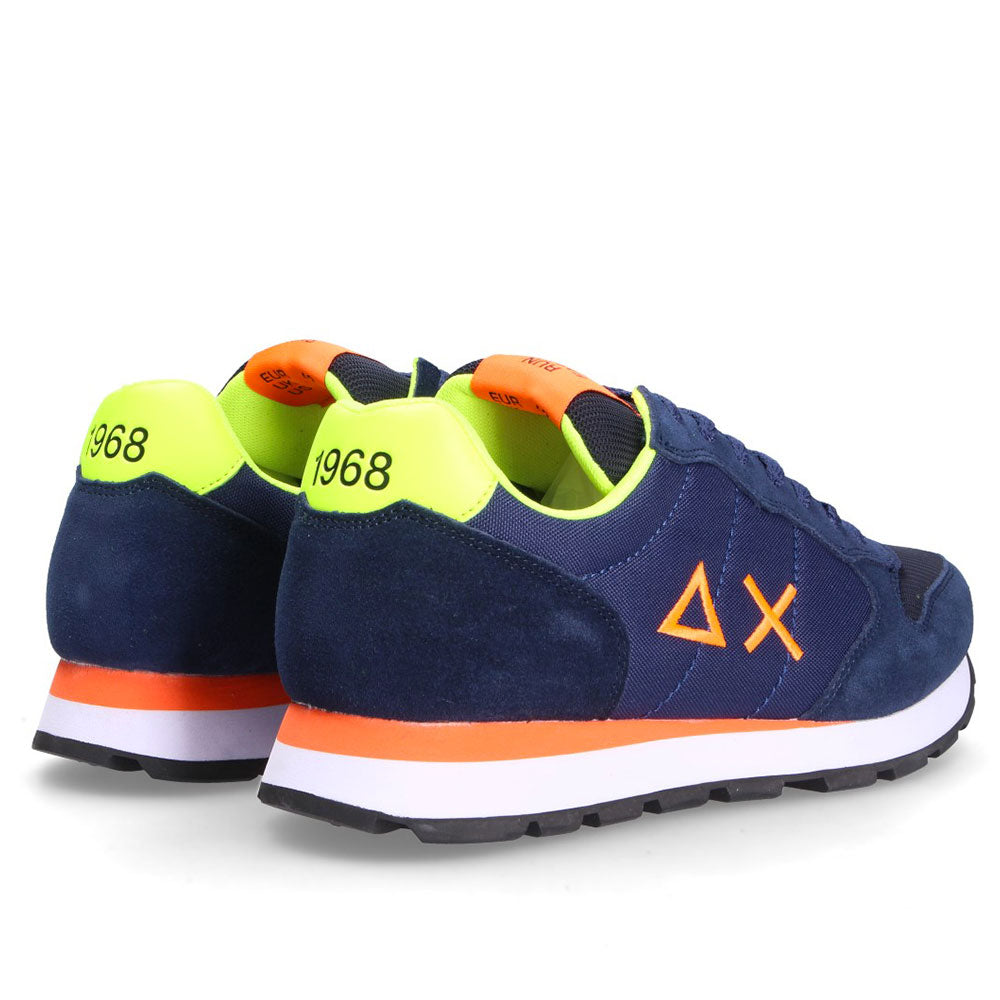 Scarpe Uomo Sun68 Sneakers Tom Fluo Navy Blue