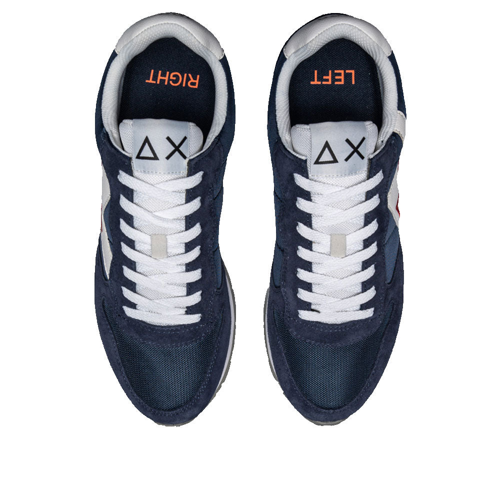 Scarpe Uomo Sun68 Sneakers Tom Logo Patch Flag Navy Blue