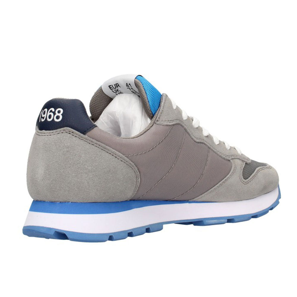Scarpe Uomo SUN 68 Sneakers Tom Logo Patch Flag Grigio Medio