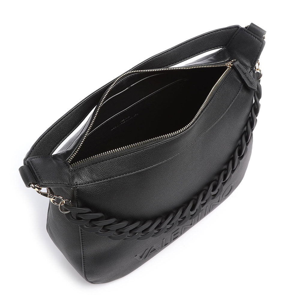 Borsa Donna Hobo a Spalla VALENTINO BAGS linea Noodles Colore Nero