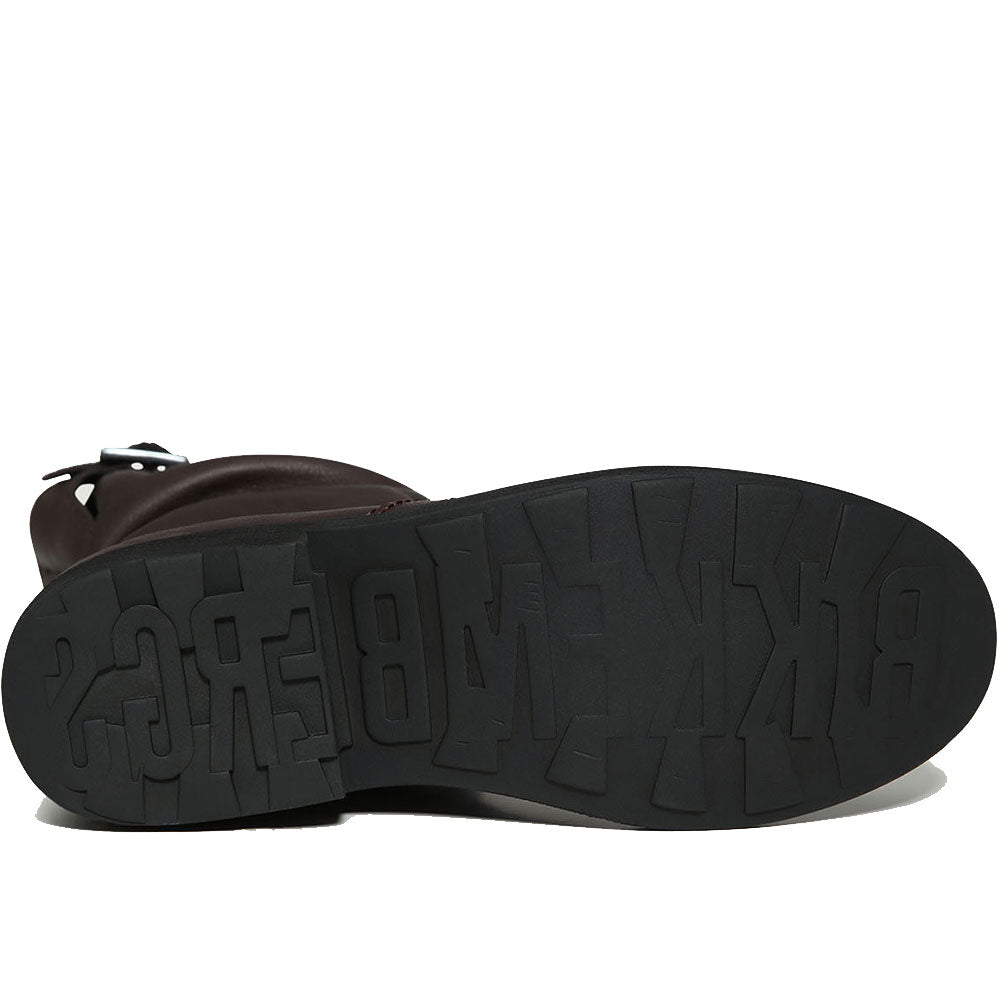 Scarpe Donna Bikkembergs Stivaletti Biker in Pelle Marrone Linea Violante