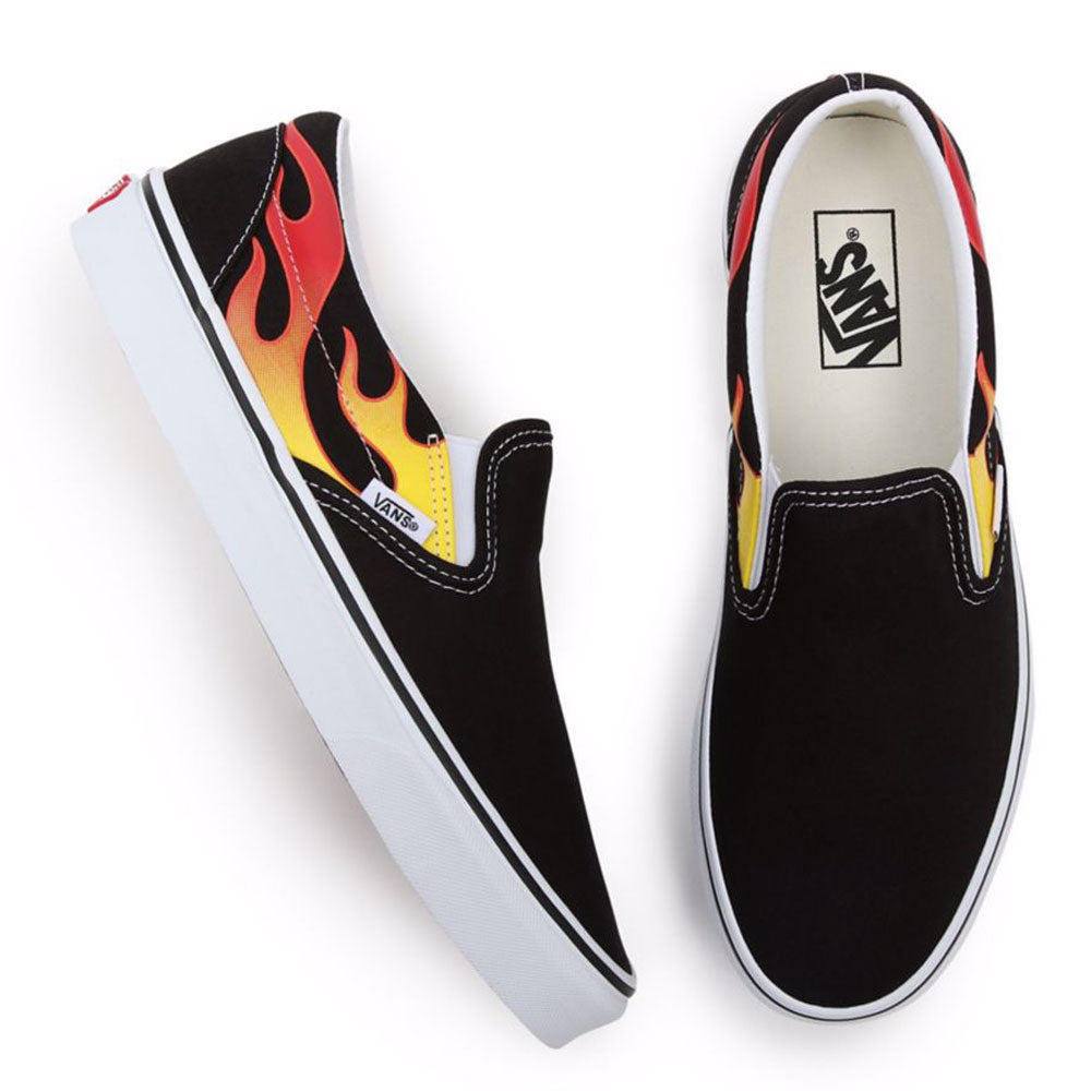 Scarpe Unisex VANS Sneakers Classic Slip-On stampa Flame