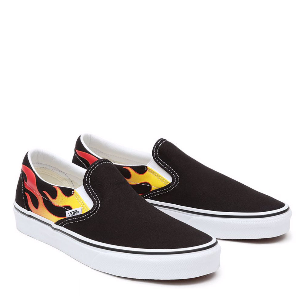 Scarpe Unisex VANS Sneakers Classic Slip-On stampa Flame