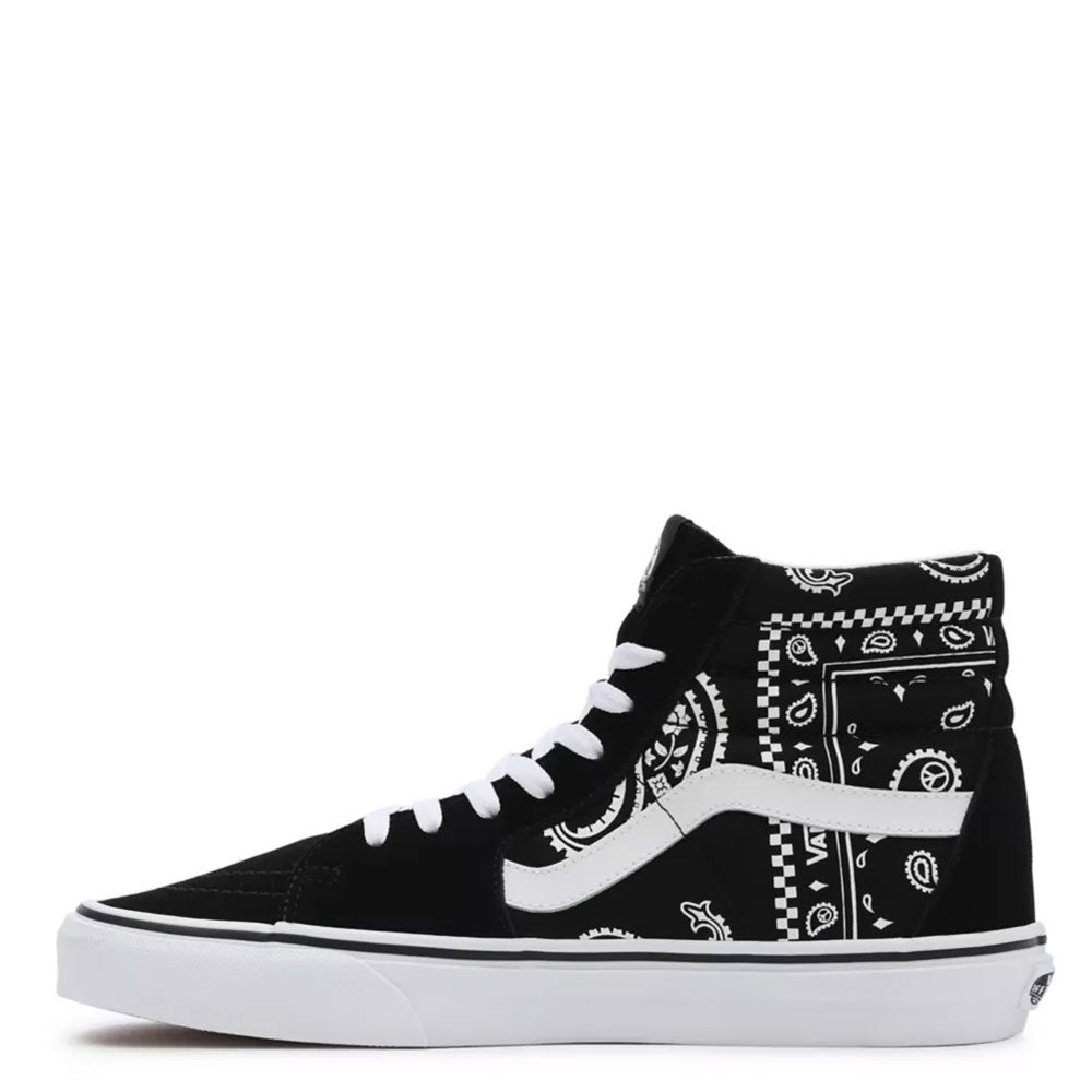 Scarpe Unisex VANS Sneakers Alte Sk8-Hi Peace Paisley colore Black e True White
