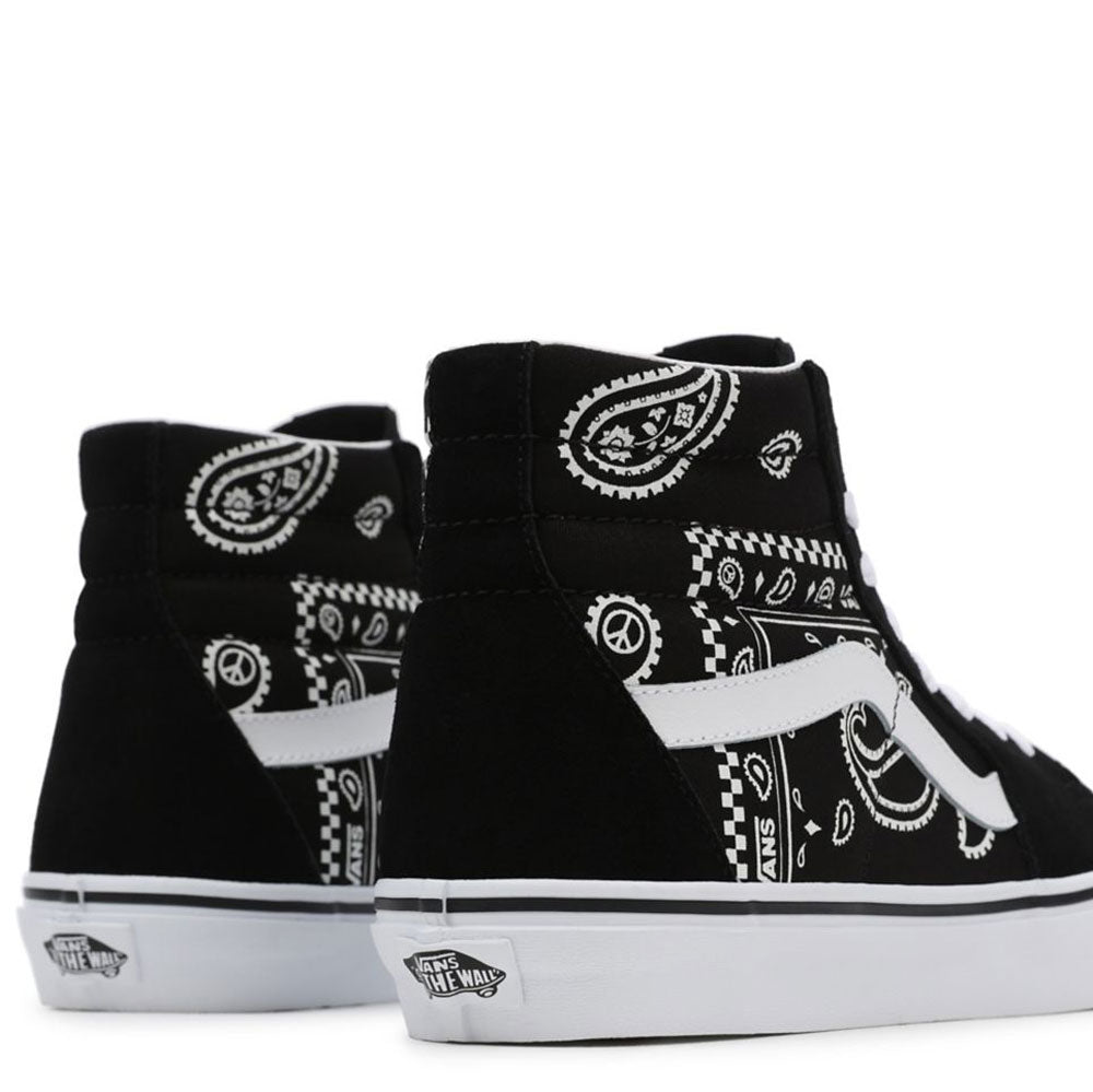 Scarpe Unisex VANS Sneakers Alte Sk8-Hi Peace Paisley colore Black e True White
