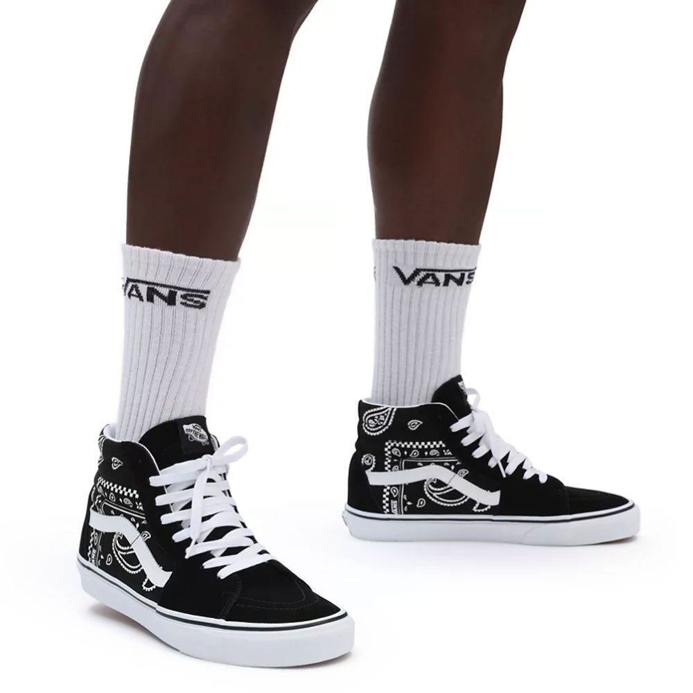 Scarpe Unisex VANS Sneakers Alte Sk8-Hi Peace Paisley colore Black e True White