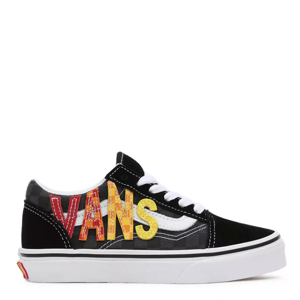 Scarpe Bambino Unisex VANS Sneakers Old Skool Flame Logo Repeat