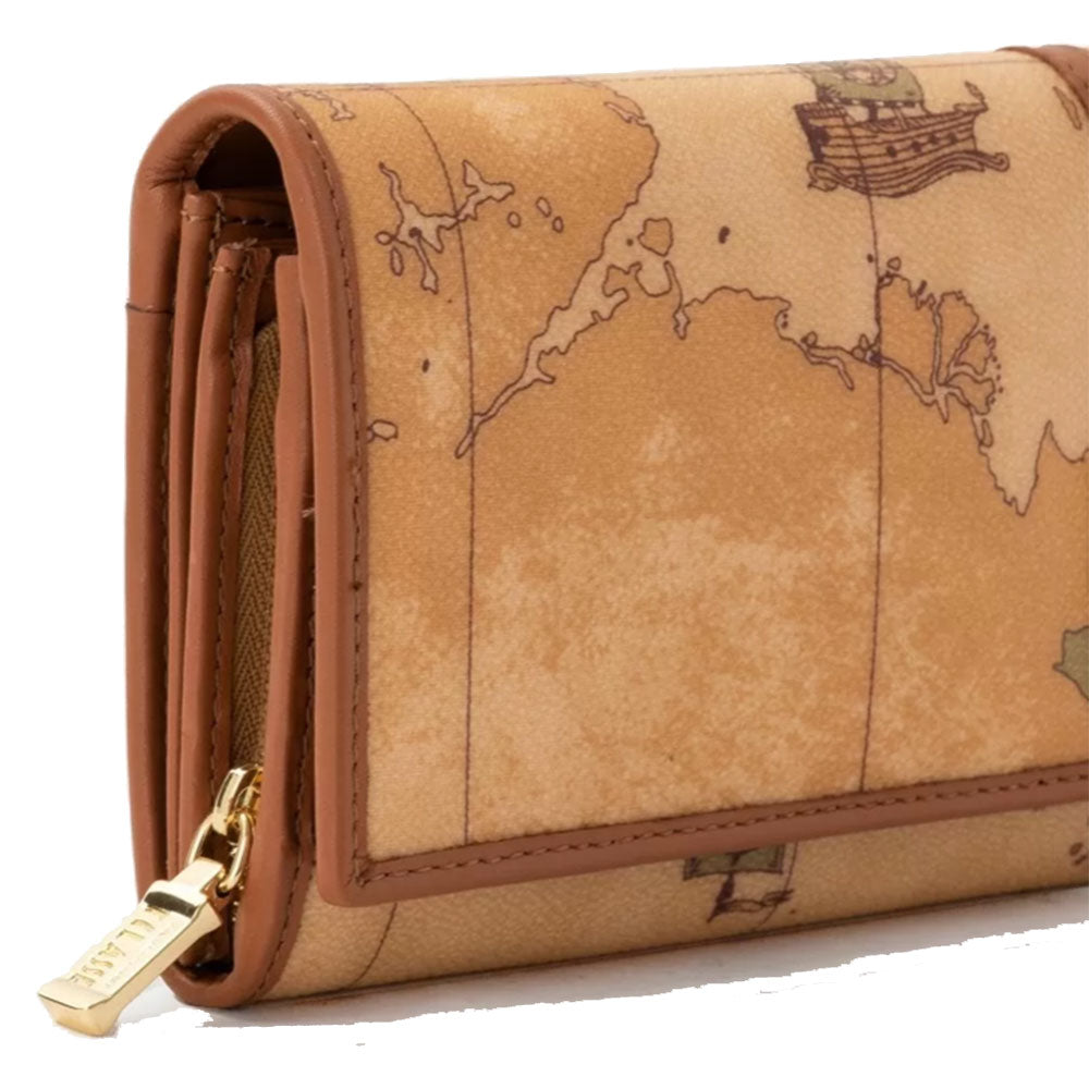 Kleine Damenbrieftasche mit Knopf 1A Classe Alviero Martini Geo Classic Print W074