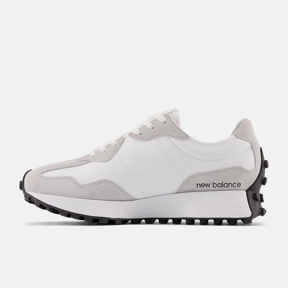 Scarpe Donna NEW BALANCE Sneakers 327 in Suede e Nylon colore White Rain Cloud e Pink Haze