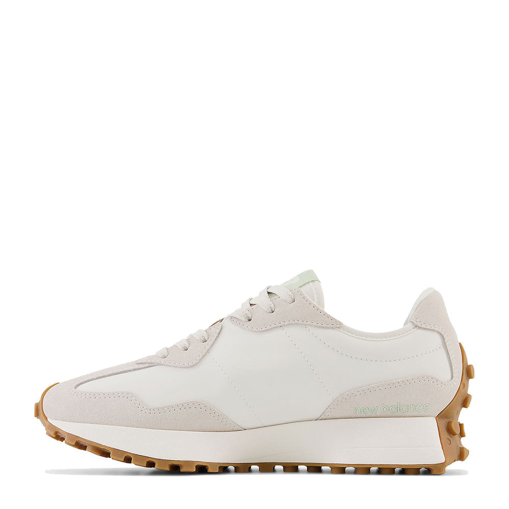 Scarpe Donna NEW BALANCE Sneakers 327 in Pelle e Suede colore Moonbeam e Silver Moss