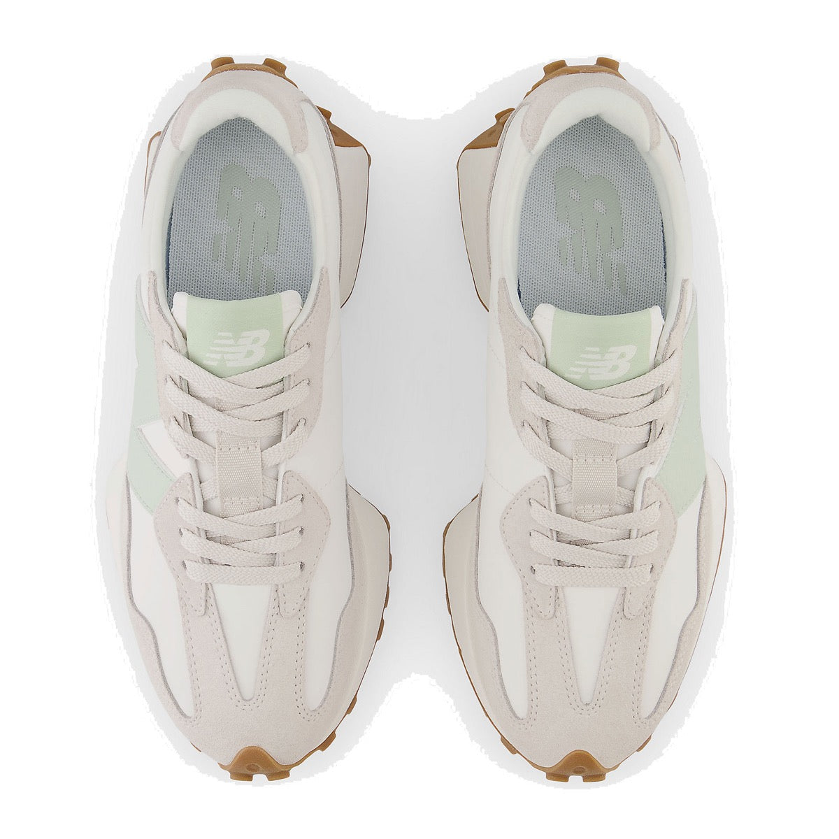 Scarpe Donna NEW BALANCE Sneakers 327 in Pelle e Suede colore Moonbeam e Silver Moss