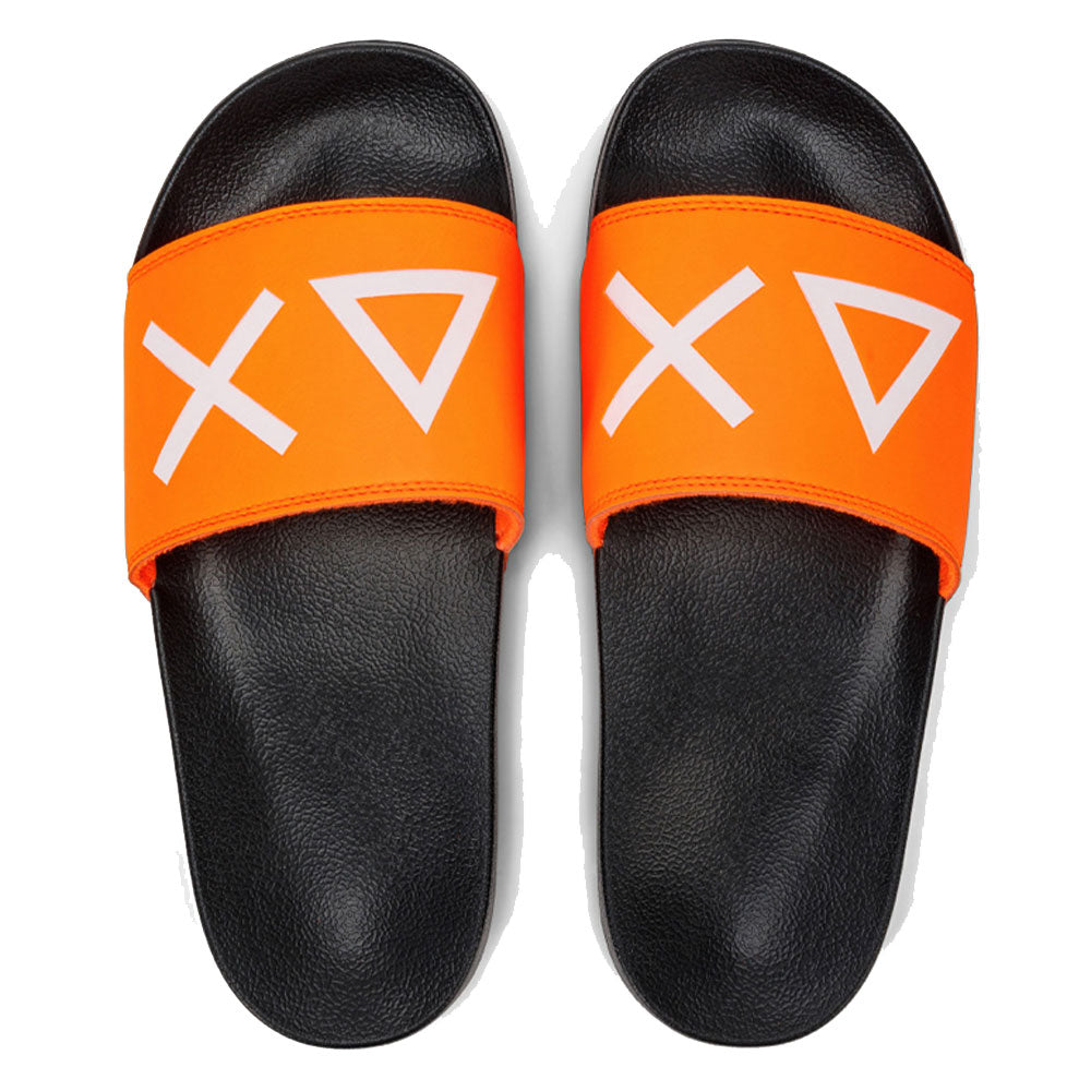 Ciabatte da Uomo SUN 68 Linea Slippers Logo Colore Arancio Fluo