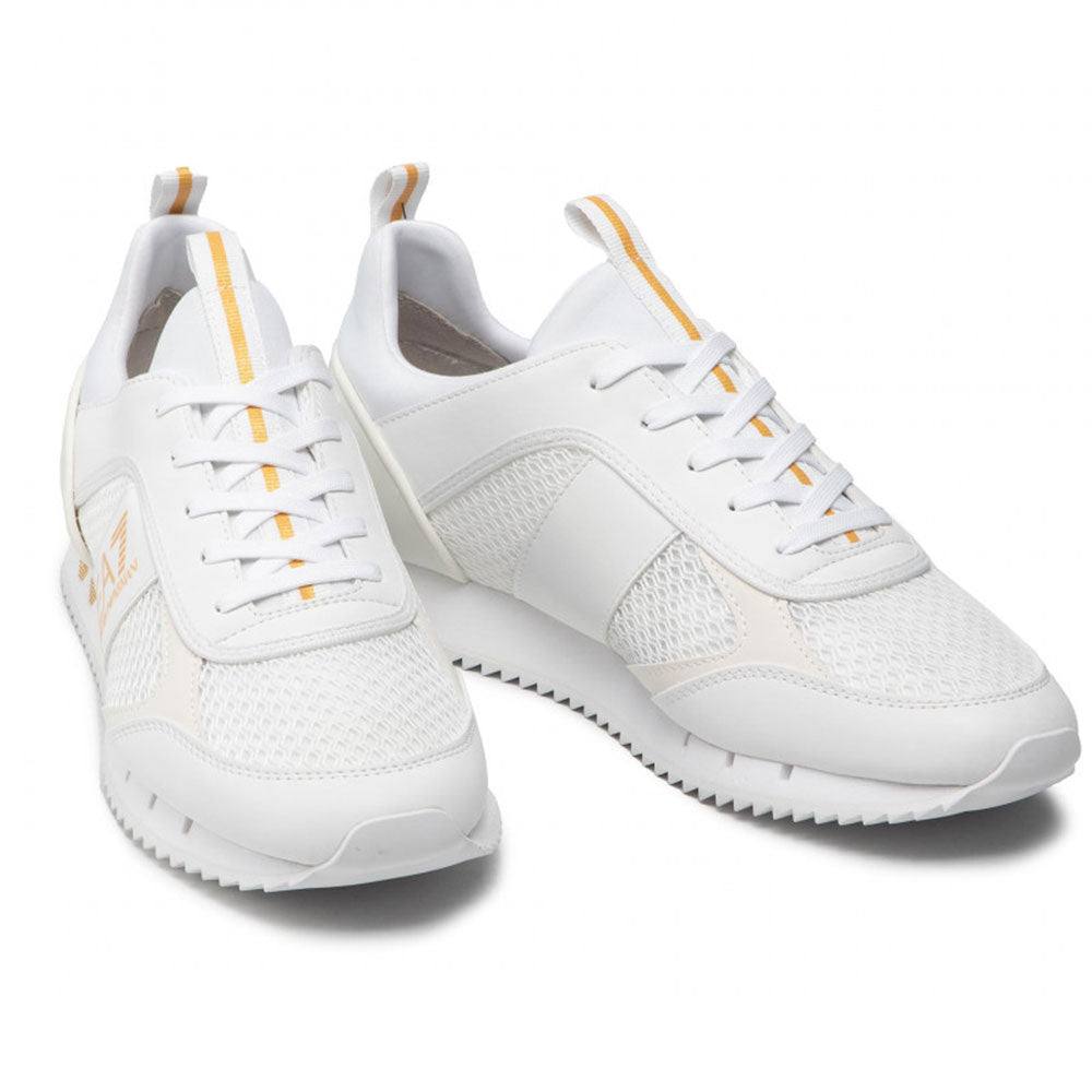 Scarpe Unisex EA7 Emporio Armani Sneakers Colore Triple White - Gold