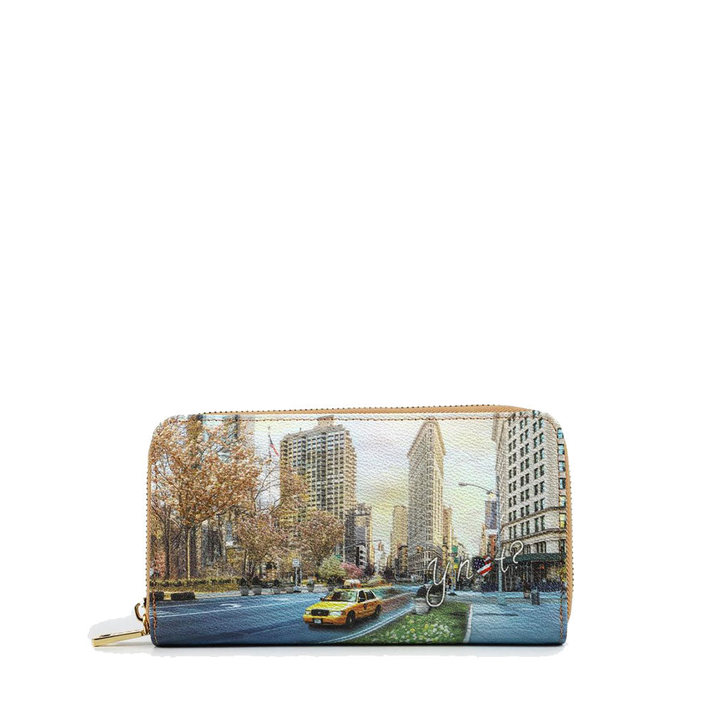 Portafoglio Donna Y NOT YES-361 Flat Iron Chiusura Zip Around