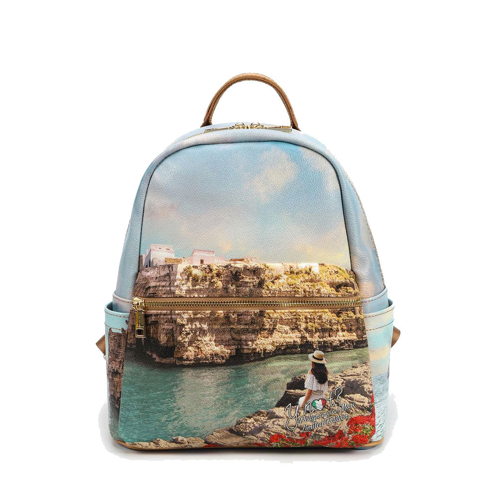 Zaino Donna Piccolo Y NOT con Tasca Esterna YES-380 Stampa Polignano