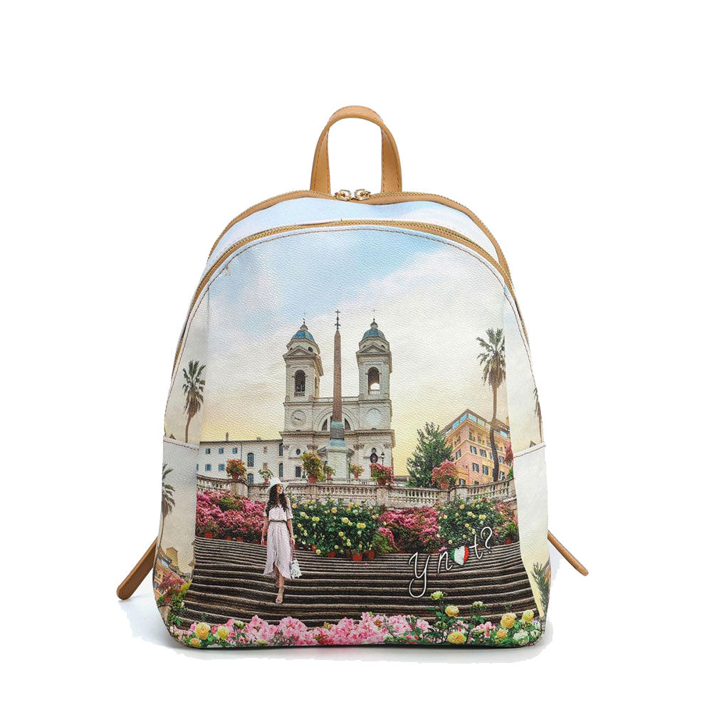 Zaino Donna Y NOT con Due Scomparti YES-601 Stampa Floral a sconto