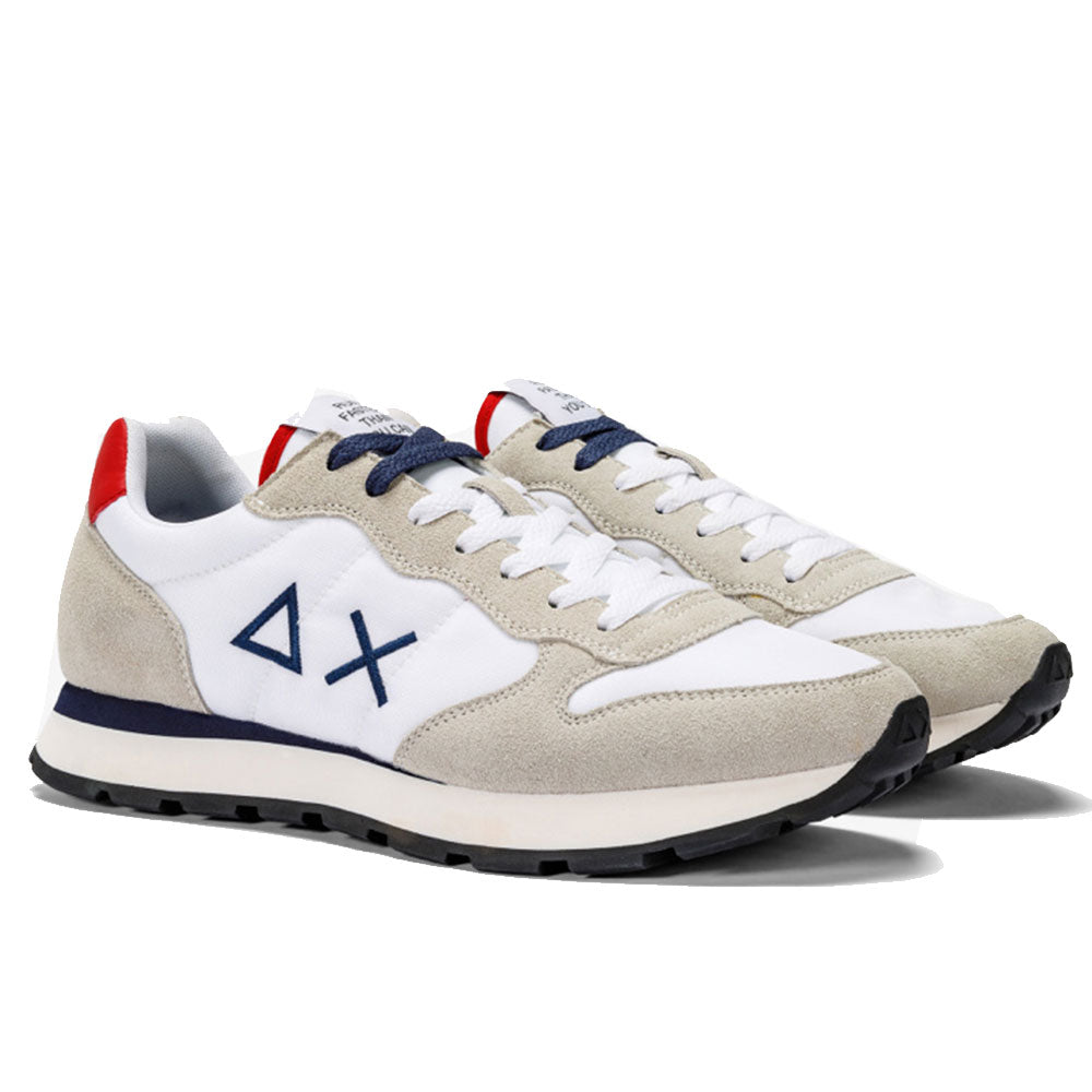 Scarpe Uomo Sun68 Sneakers Tom Solid Nylon Bianco