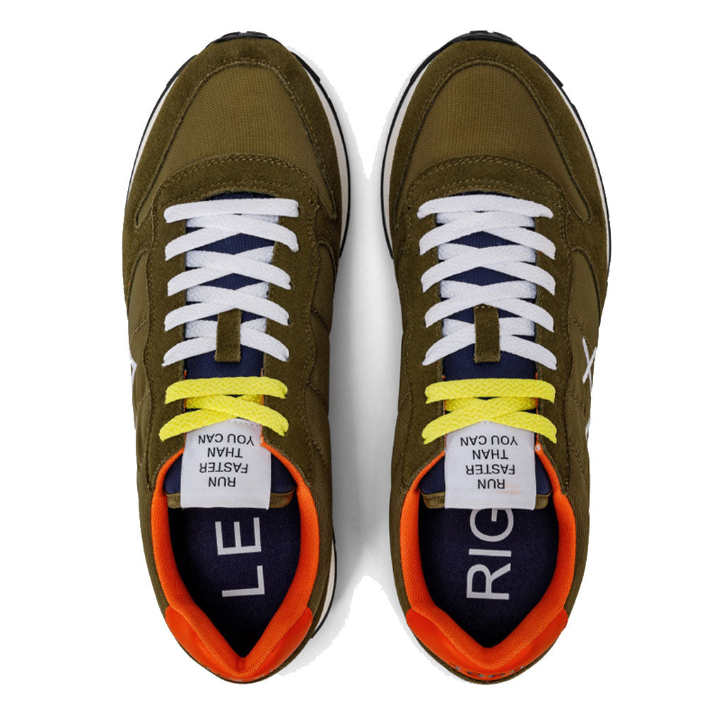 Scarpe Uomo Sun68 Sneakers Tom Solid Nylon Militare