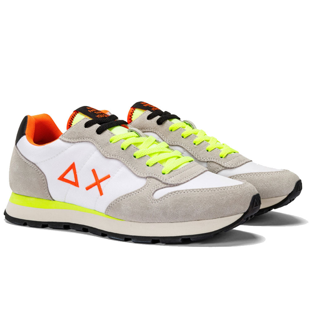 Scarpe Uomo Sun68 Sneakers Tom Solid Fluo Bianco