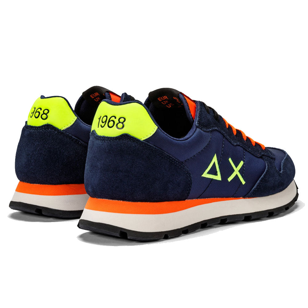 Scarpe Uomo Sun68 Sneakers Tom Solid Fluo Navy Blue