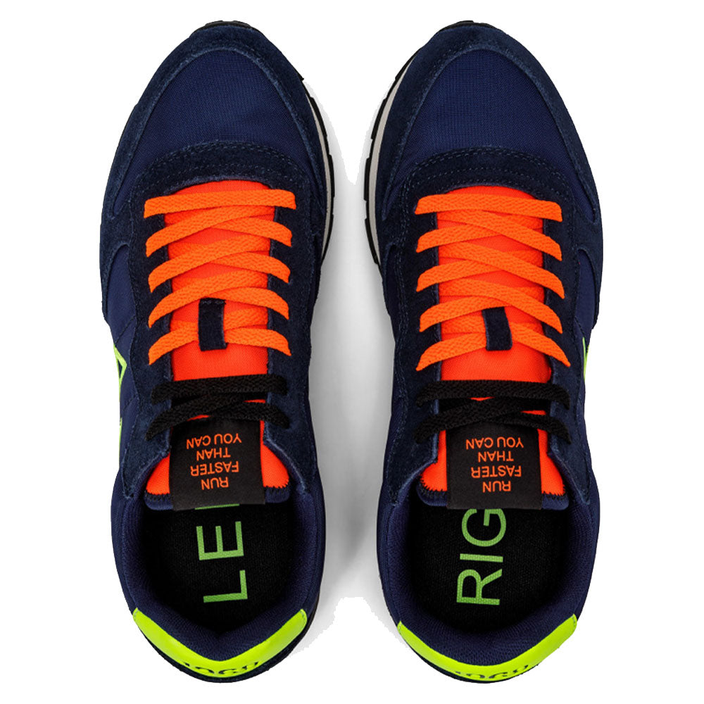 Scarpe Uomo Sun68 Sneakers Tom Solid Fluo Navy Blue